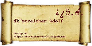 Östreicher Adolf névjegykártya